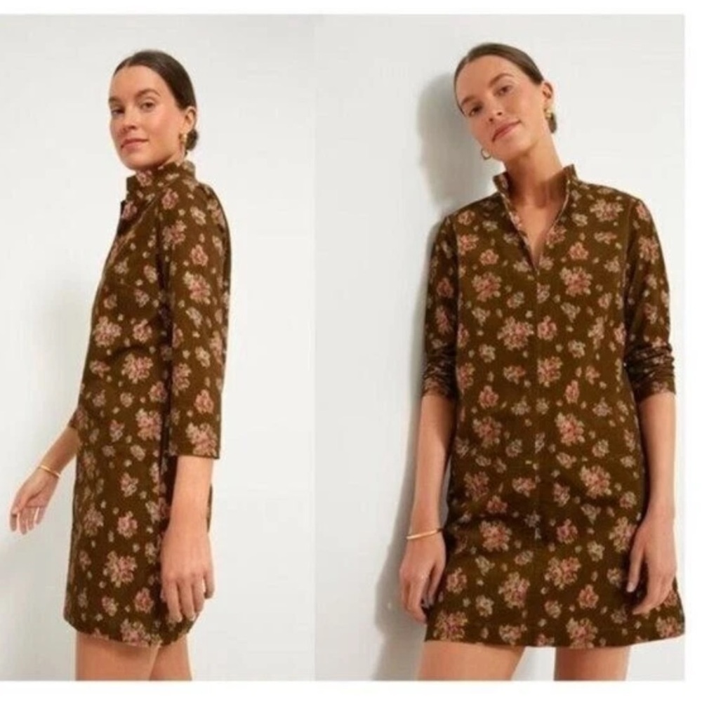 Hazel Bouquet Corduroy Clifton V-Neck Mini - Picture 2 of 9